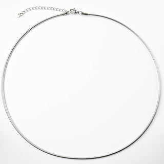 Collana Girocollo in Acciaio Chiusura a Moschettone e Estensione Ø 15 cm