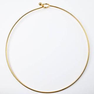 Collana Rigida Girocollo in Acciaio Oro Ø 14 cm