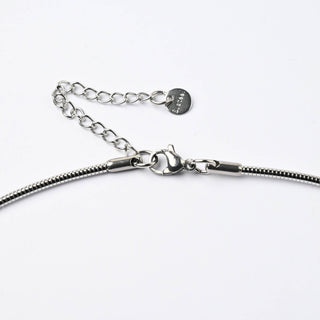 Collana Girocollo in Acciaio Chiusura a Moschettone e Estensione Ø 15 cm