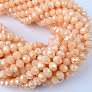 Cristalli Rondella Pesca Fuzz 8mm - Filo da 40 cm | Sarobidy