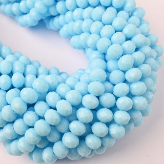 Cristalli Rondella Azzurro Baby 8mm - Filo da 40 cm | Sarobidy