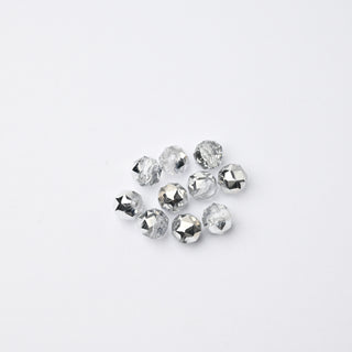 Cristalli Tondo Bicolore Cristal e Argento 6mm - 10 pz | Sarobidy