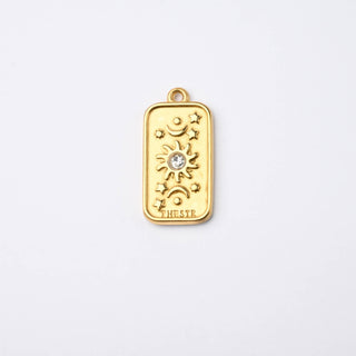 Ciondolo in Acciaio Oro Celestial 20x13mm