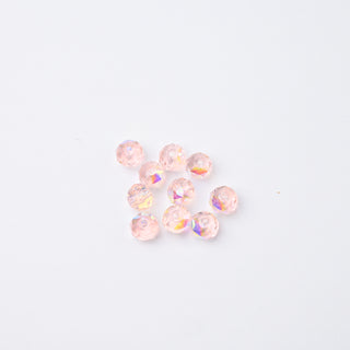 Cristalli Tondo Rosa Trasparente Aurora Boreale 6mm - 10 pz | Sarobidy