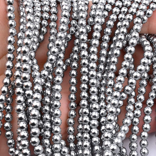 Hämatit Silber Rund 4mm