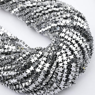 Ematite Argento Stella 4mm