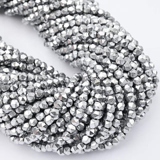 Ematite Argento Poliedro 4mm