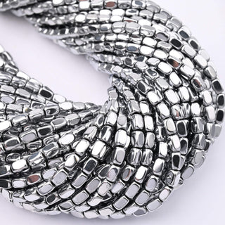Ematite Argento Tubo 5x3mm