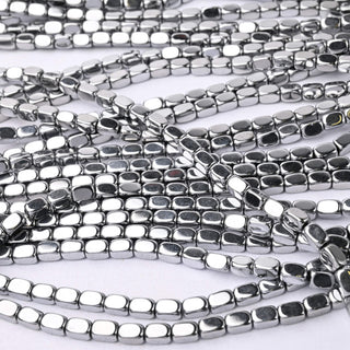 Ematite Argento Tubo 6x4mm