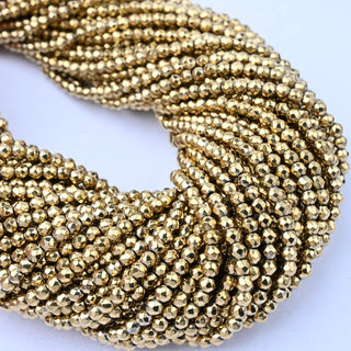 Ematite Oro Tondo Sfaccettato 3mm