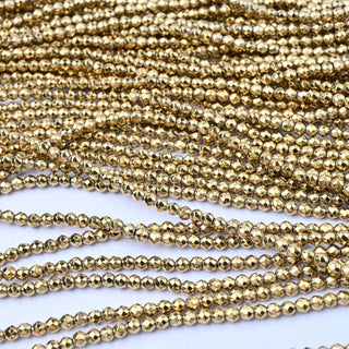 Ematite Oro Tondo Sfaccettato 3mm