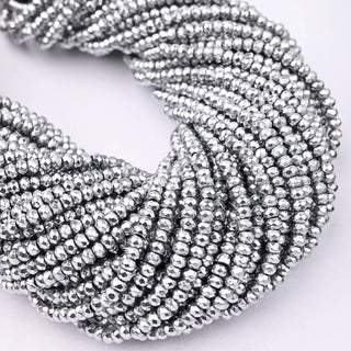 Ematite Argento Heishi Sfaccettato 3x2mm