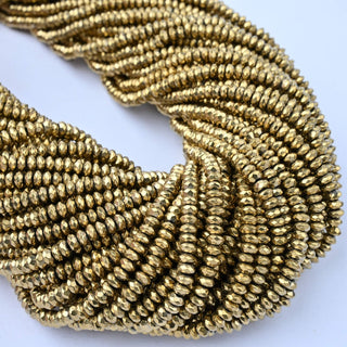 Ematite Oro Heishi Sfaccettato 4x2mm