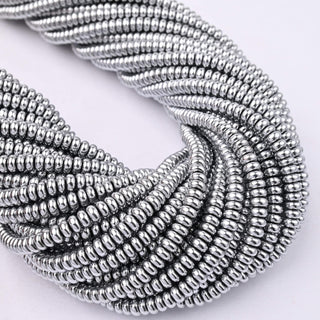 Ematite Argento Rondella 4x2mm