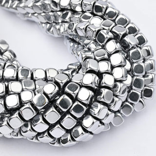 Ematite Argento Cubo Troncato 6mm