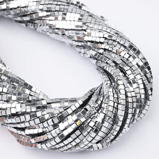 Ematite Argento Cubo 2mm