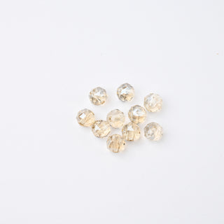 Cristalli Tondo Champagne Trasparente 6mm - 10 pz | Sarobidy