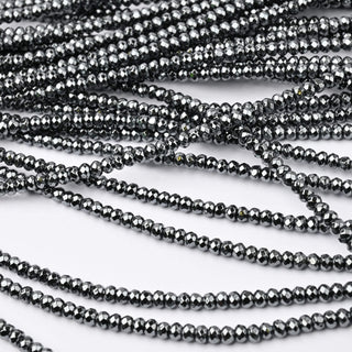 Ematite Naturale Heishi Sfaccettato 4x3mm