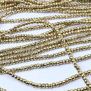 Ematite Oro Heishi Sfaccettato 4x3mm