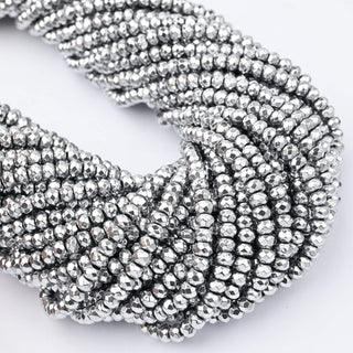 Ematite Argento Heishi Sfaccettato 4x3mm