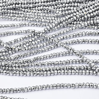 Ematite Argento Heishi Sfaccettato 4x3mm