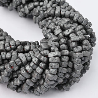 Ematite Efffetto Grezzo Sasso 8x4mm