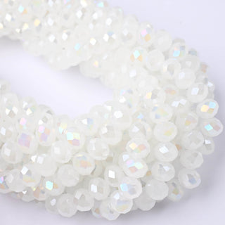 Cristalli Rondella Bianco Opal AB 8mm - 10 Fili