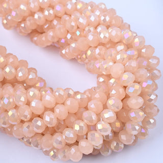 Cristalli Rondella Rosa Opal AB 8mm - 10 Fili