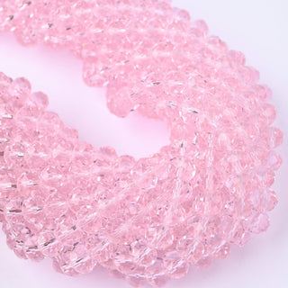 Cristalli Rondella Rosa Baby Trasparente 8mm - 10 Fili
