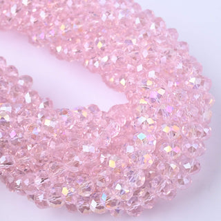 Cristalli Rondella Rosa Baby Trasparente AB 8mm - 10 Fili