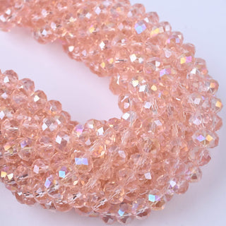 Cristalli Rondella Rosa Trasparente AB 8mm - 10 Fili