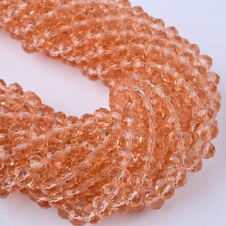 Cristalli Rondella Rosa Antico Trasparente 8mm - 10 Fili