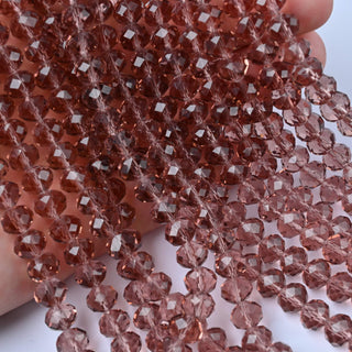 Cristalli Rondella Vinaccia Trasparente 8mm