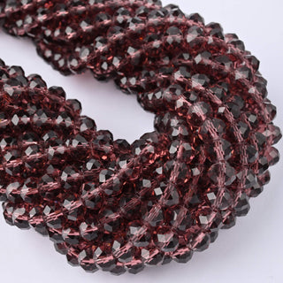 Cristalli Rondella Borgogna Trasparente 8mm - 10 Fili
