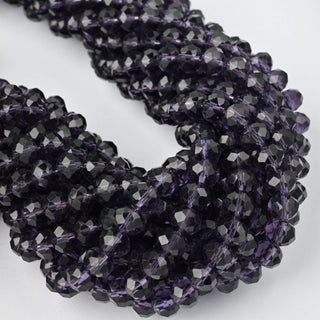 Cristalli Rondella Viola Trasparente 8mm - 10 Fili