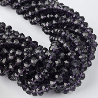 Cristalli Rondella Viola Trasparente 8mm