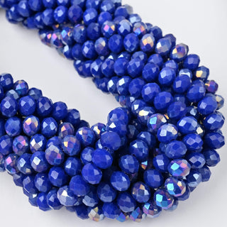 Cristalli Rondella Blu AB 8mm - 10 Fili
