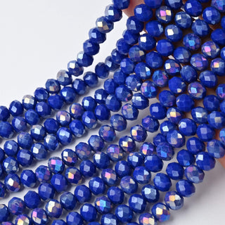 Cristalli Rondella Blu AB 8mm - 10 Fili