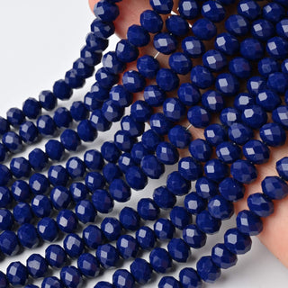 Cristalli Rondella Blu Scuro 8mm - 10 Fili