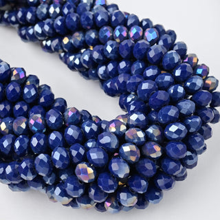 Cristalli Rondella Blu Scuro AB 8mm