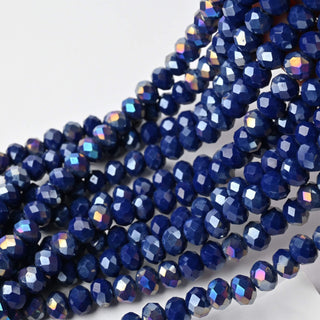 Cristalli Rondella Blu Scuro AB 8mm