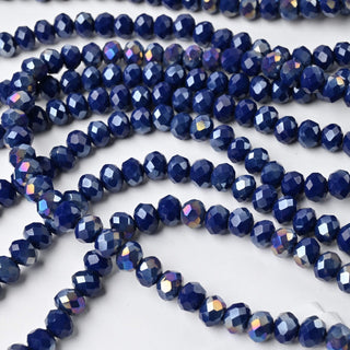 Cristalli Rondella Blu Scuro AB 8mm