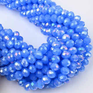 Cristalli Rondella Blu Opal AB 8mm - 10 Fili