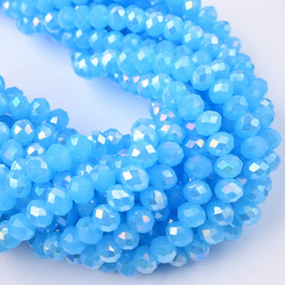 Cristalli Rondella Azzurro Opal AB 8mm - 10 Fili
