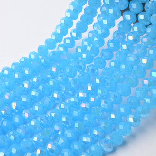 Cristalli Rondella Azzurro Opal AB 8mm - 10 Fili
