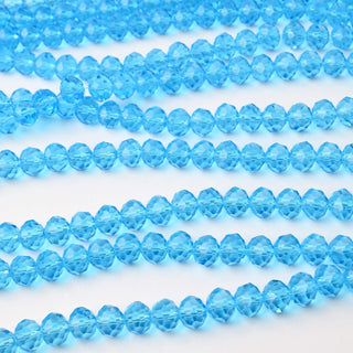 Cristalli Rondella Azzurro Trasparente 8mm - 10 Fili