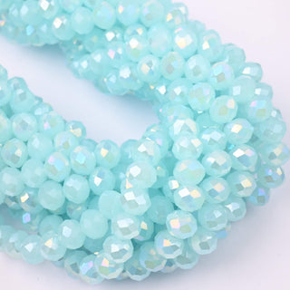 Cristalli Rondella Verde Acqua Opal AB 8mm - 10 Fili