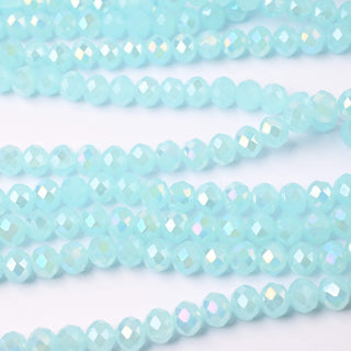 Cristalli Rondella Verde Acqua Opal AB 8mm - 10 Fili
