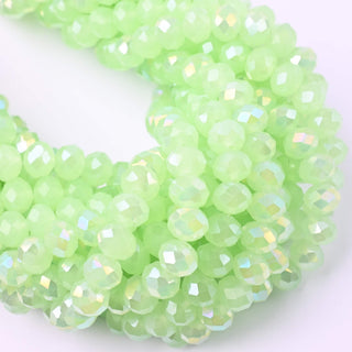 Cristalli Rondella Verde Menta Opal AB 8mm - 10 Fili