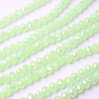 Cristalli Rondella Verde Menta Opal AB 8mm - 10 Fili